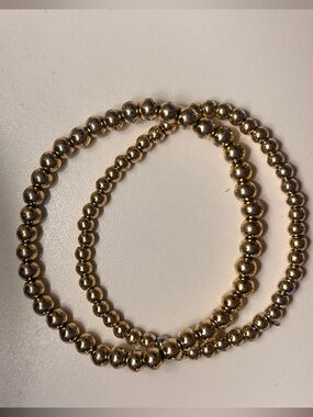 Gold Beaded Stretch Bracelet Set - Women Jewelry